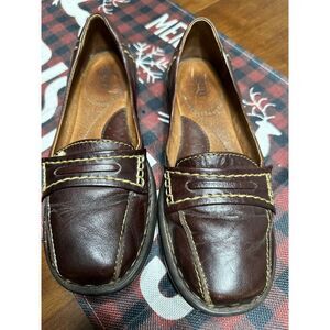 Born‎ Brown Leather Loafer Flats Size 8